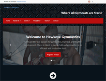 Tablet Screenshot of hawkeye-gymnastics.com